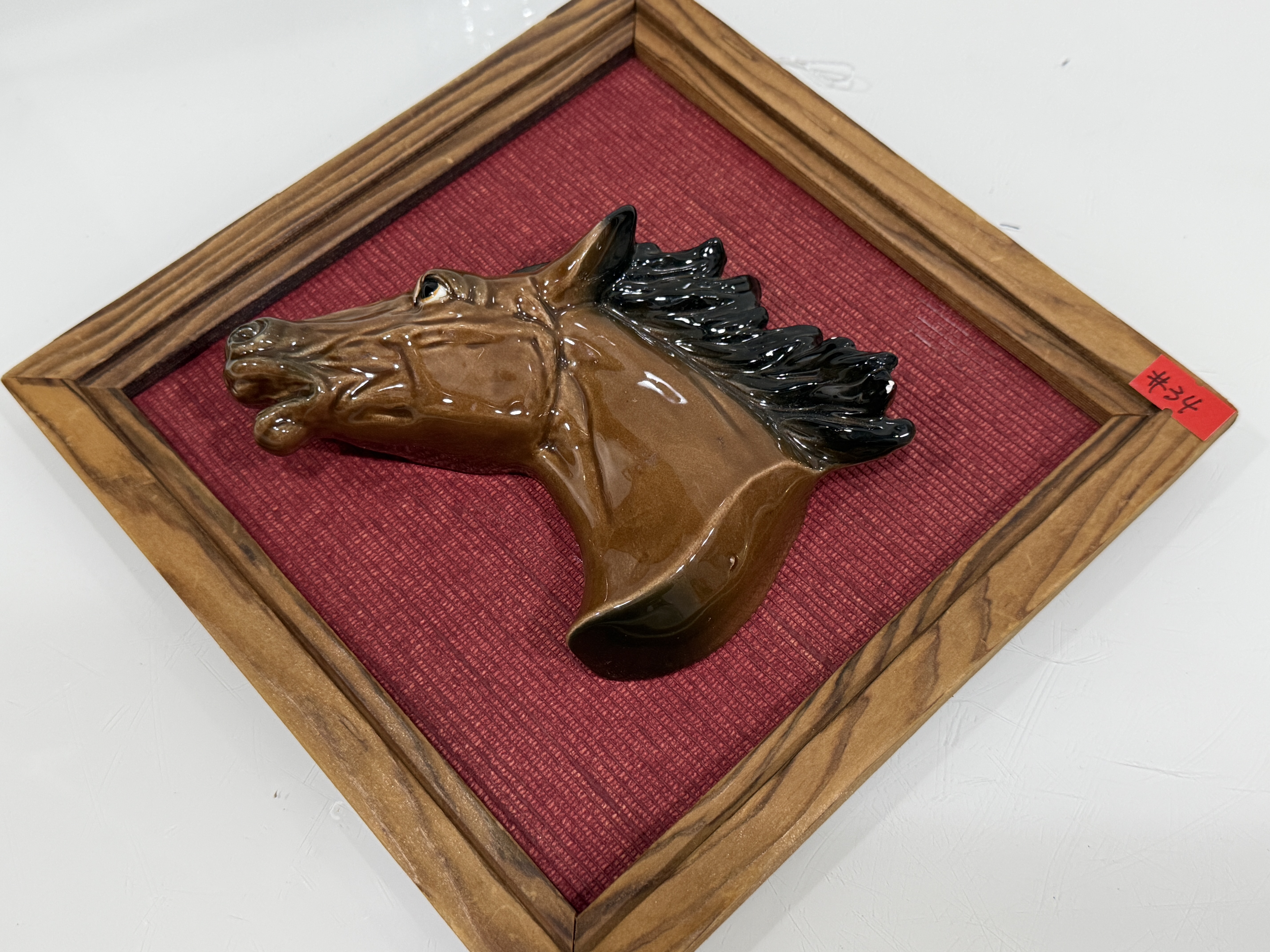 Vintage 3D Ceramic Horse Head Wall Plaque | Maxsold