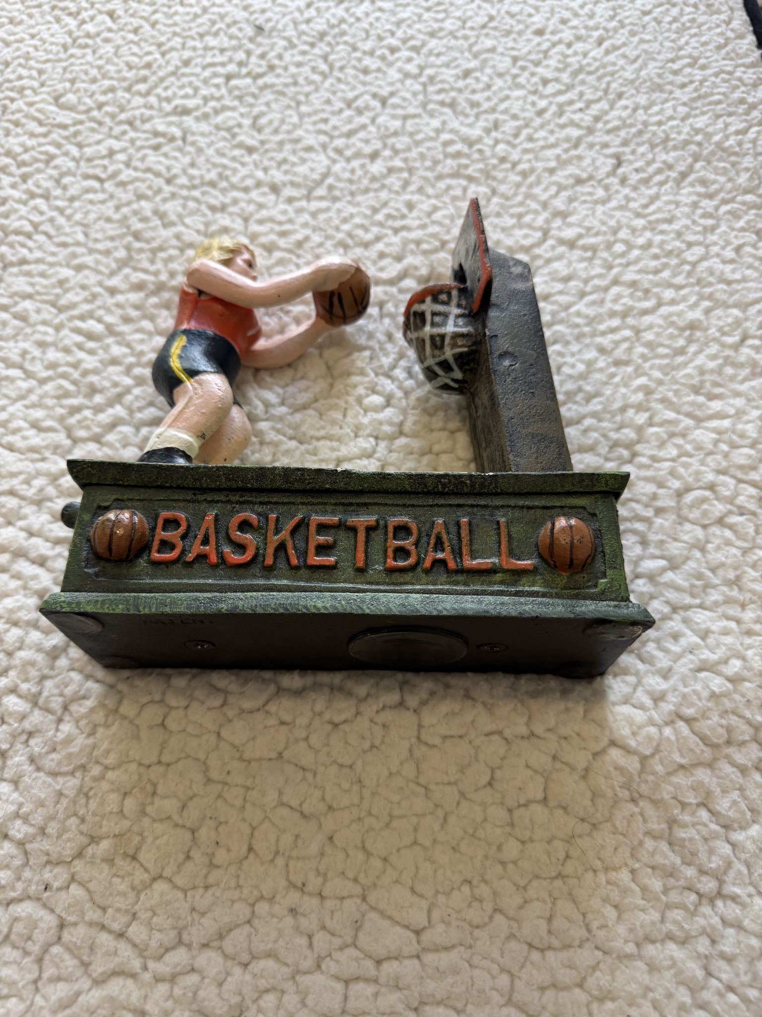 Vintage Cast Iron Basketball Mechanical Coin Bank | Maxsold