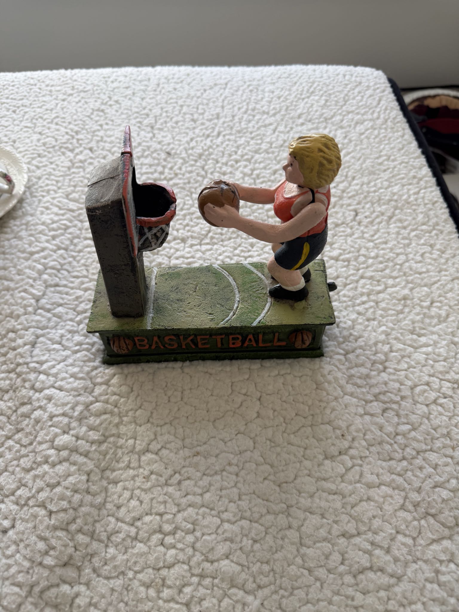 Vintage Cast Iron Basketball Mechanical Coin Bank | Maxsold