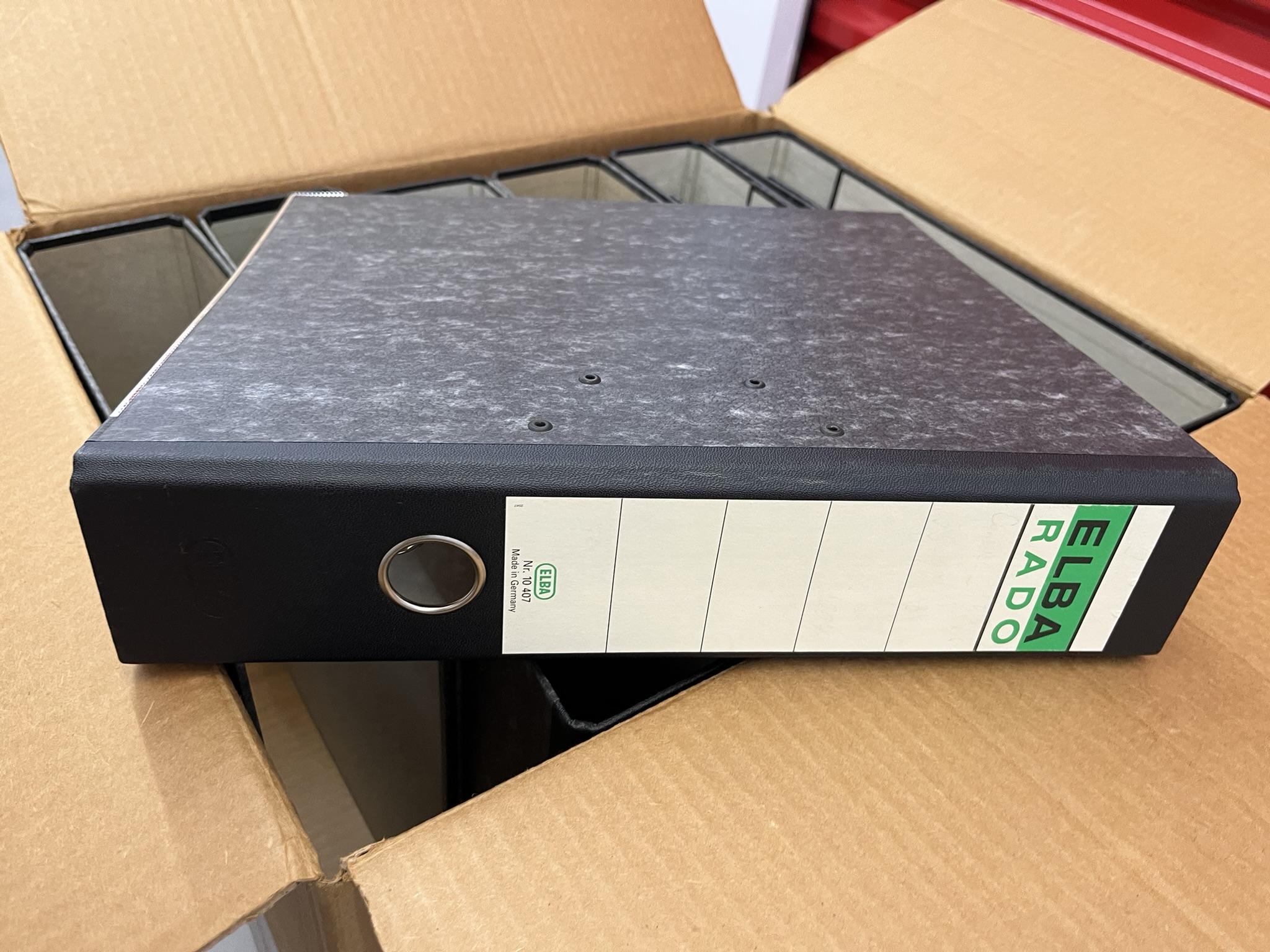 Elba and Leitz black A4 lever arch files, approx 30 | Maxsold