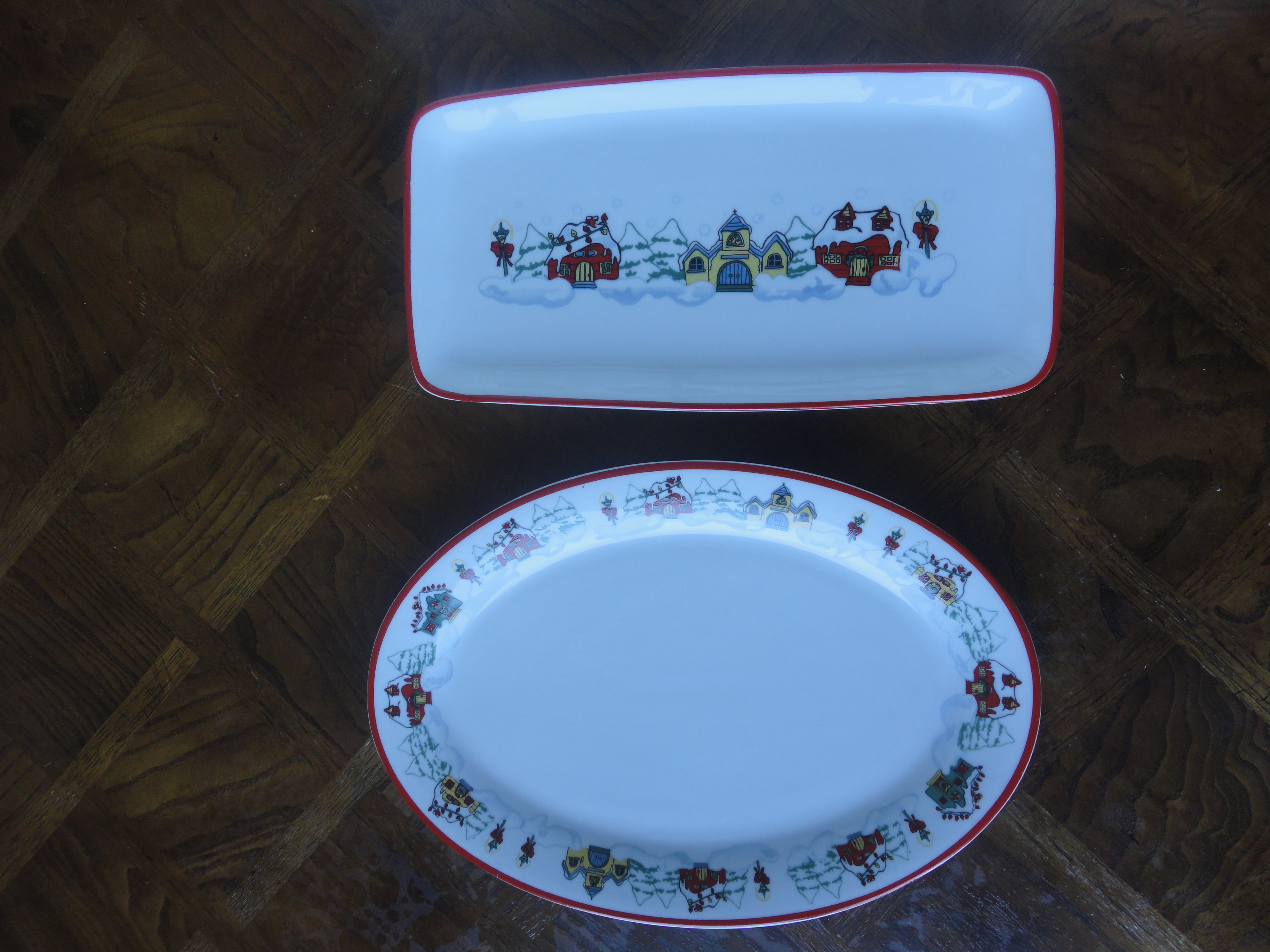 Royal Heritage Holiday Joy porcelain platter set | Maxsold