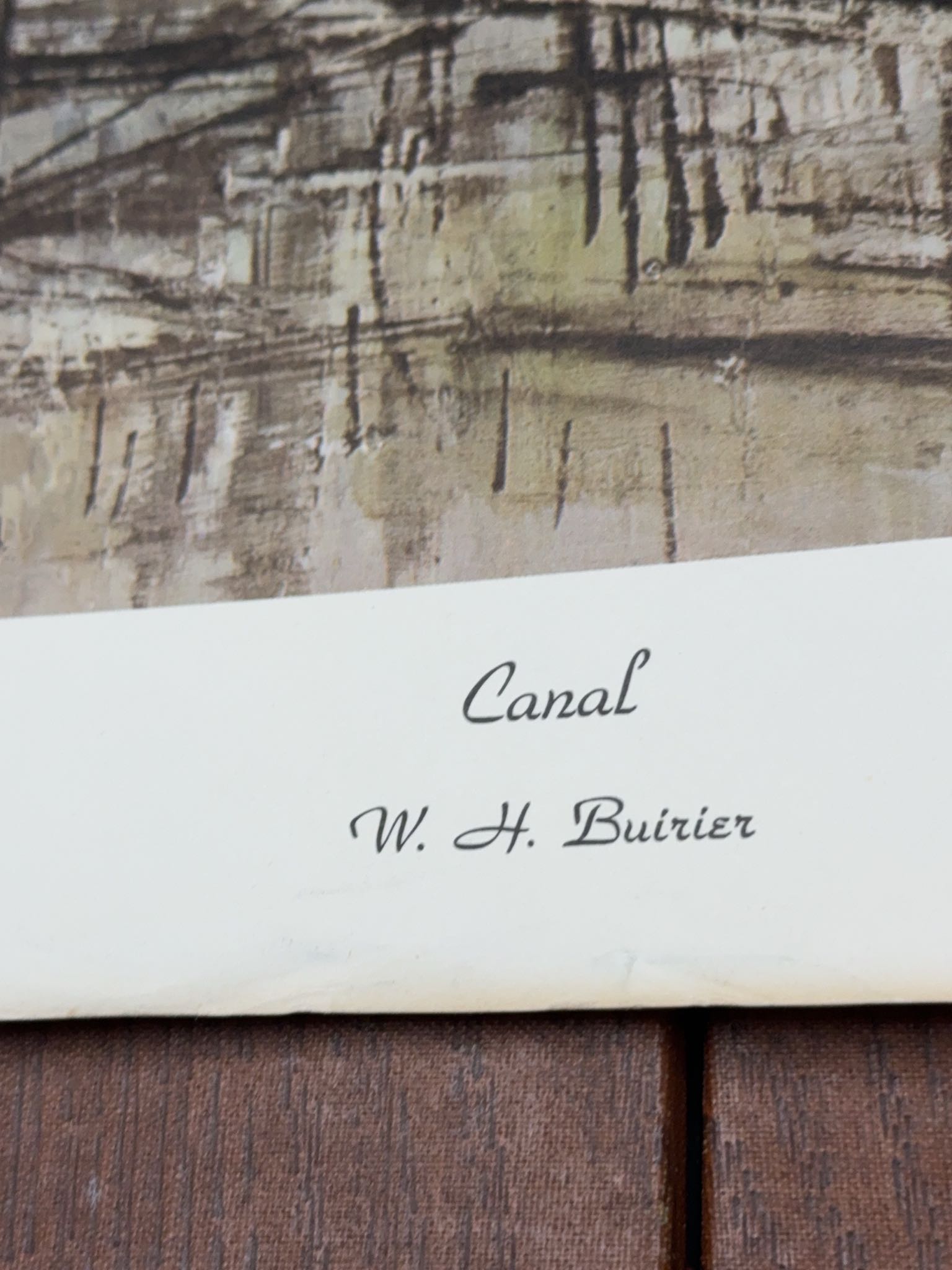 Canal Offset Lithograph Print by W. H. Buirier | Maxsold