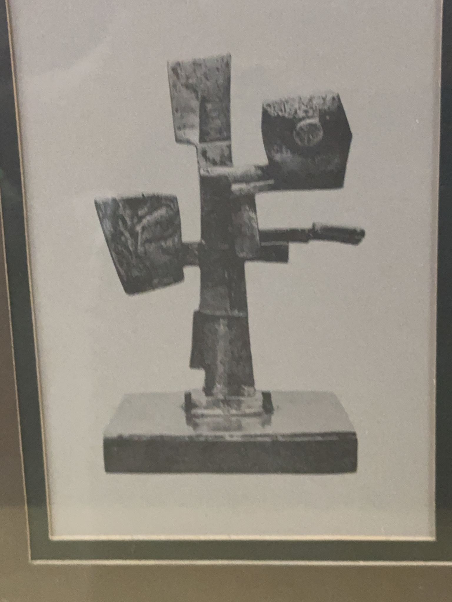 Framed 8" x 10" Black & White Abstract Sculpture Print | Maxsold