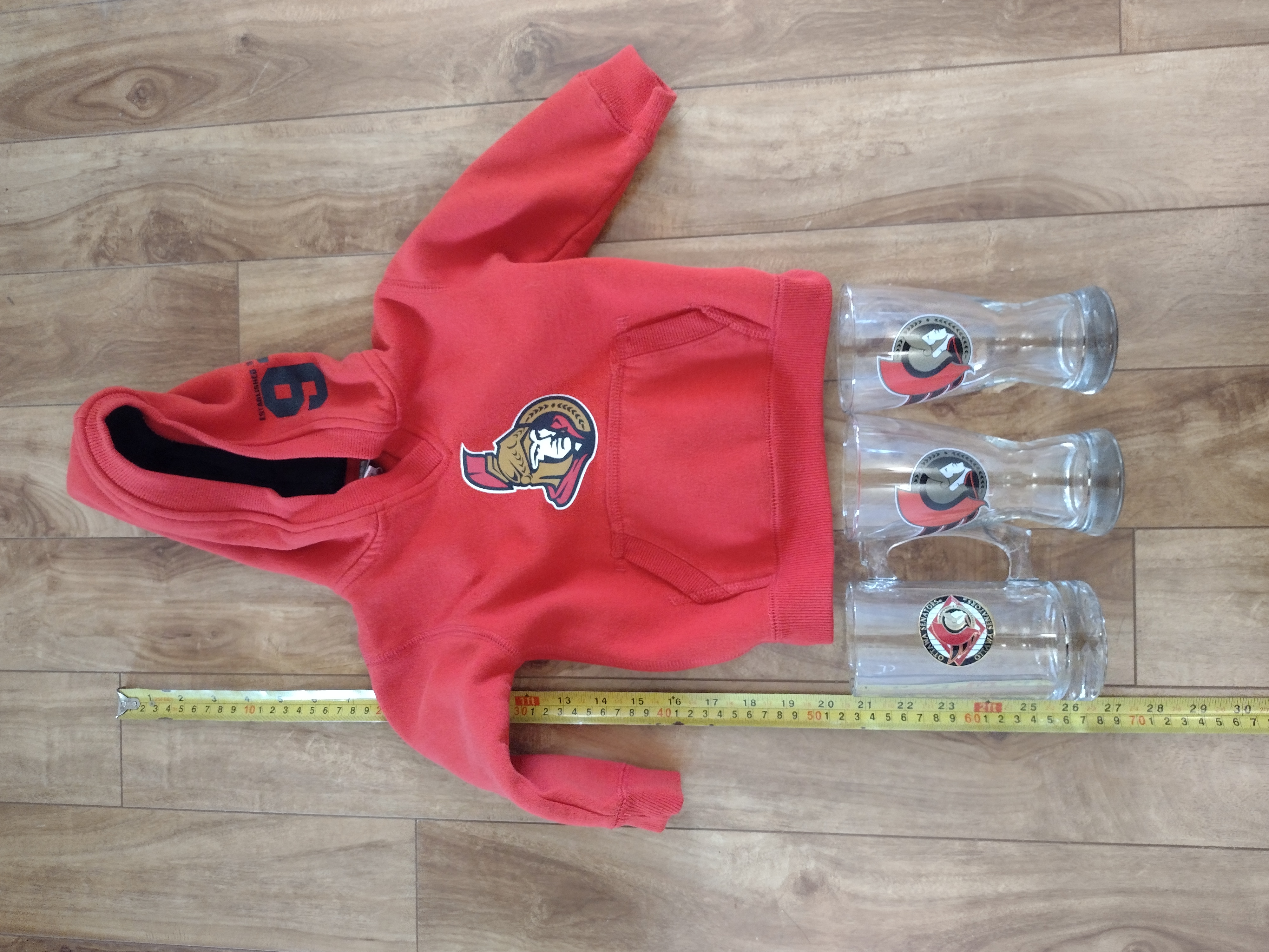 Ottawa Senators kids hoodie with 4 logo glasses | Maxsold