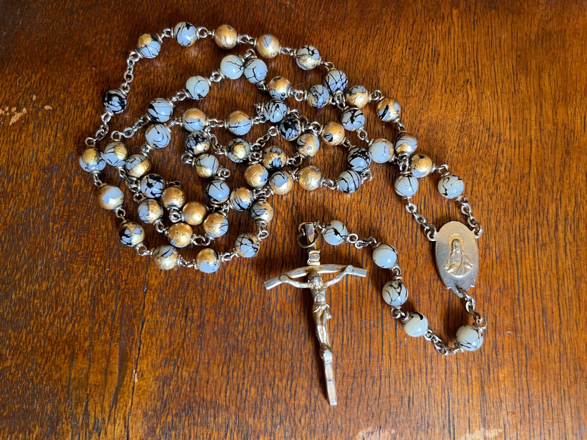 Vintage Catholic Rosary, Murano-Style Glass Beads | Maxsold